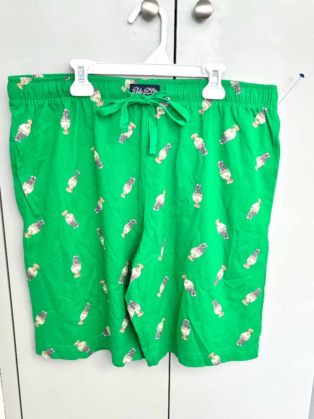 NWOT Polo Ralph Lauren All Over Bear Print Sleepwear PJ Shorts Green Mens Sz L